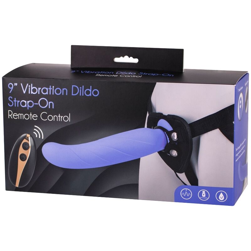 SEVEN CREATIONS - VIBRATORE  CINGHIA SULL IMBRACATURA CON DILDO 24 CM