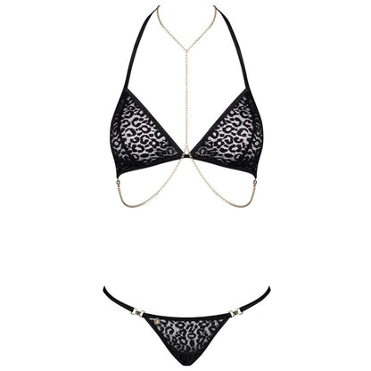 OBSESSIVE - REGGISENO E MUTANDINA SET PANTHERIA L/XL