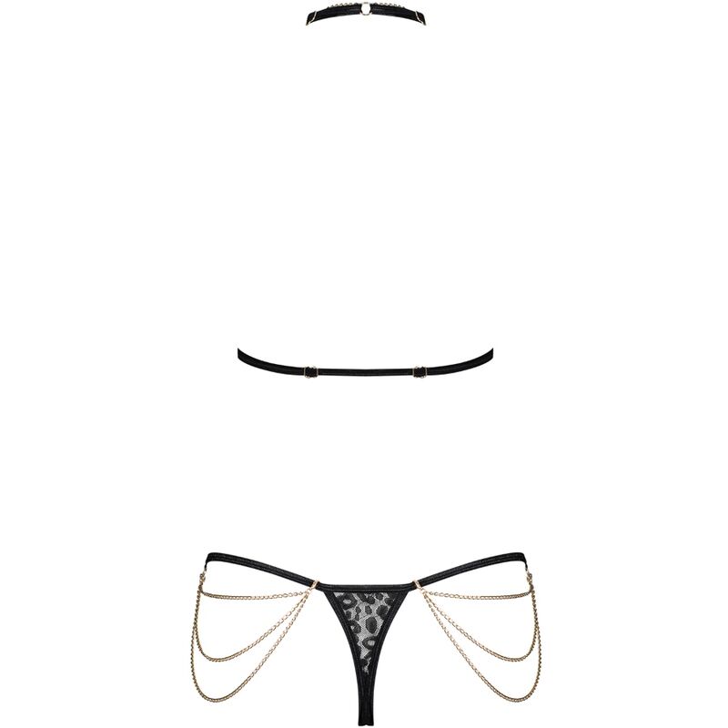 OBSESSIVE - REGGISENO E MUTANDINA SET PANTHERIA L/XL