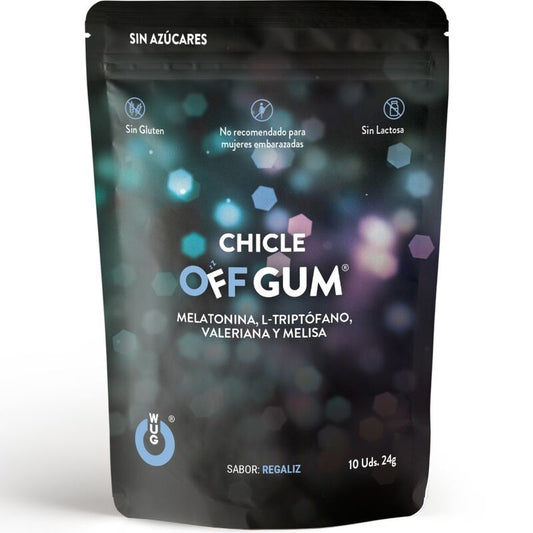 WUG GUM - CHEWING GUM OFF VALERIAN, TRYPTOPHAN, LEMON BALM AND MELATONIN 10 UNITS