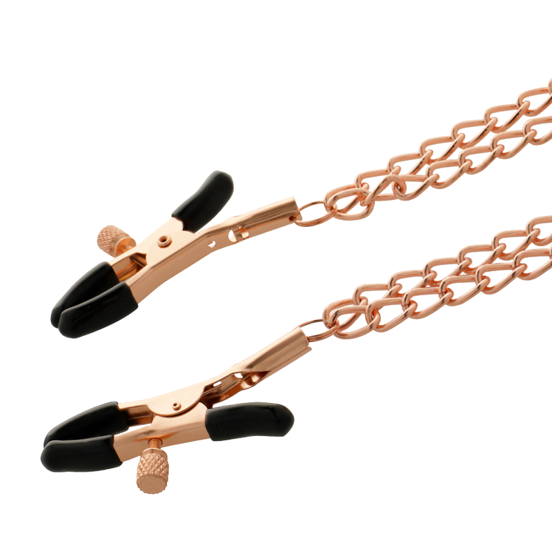 COQUETTE CHIC DESIRE - CLIPS PER CAPEZZOLI IN METALLO FANTASIA CON CATENA