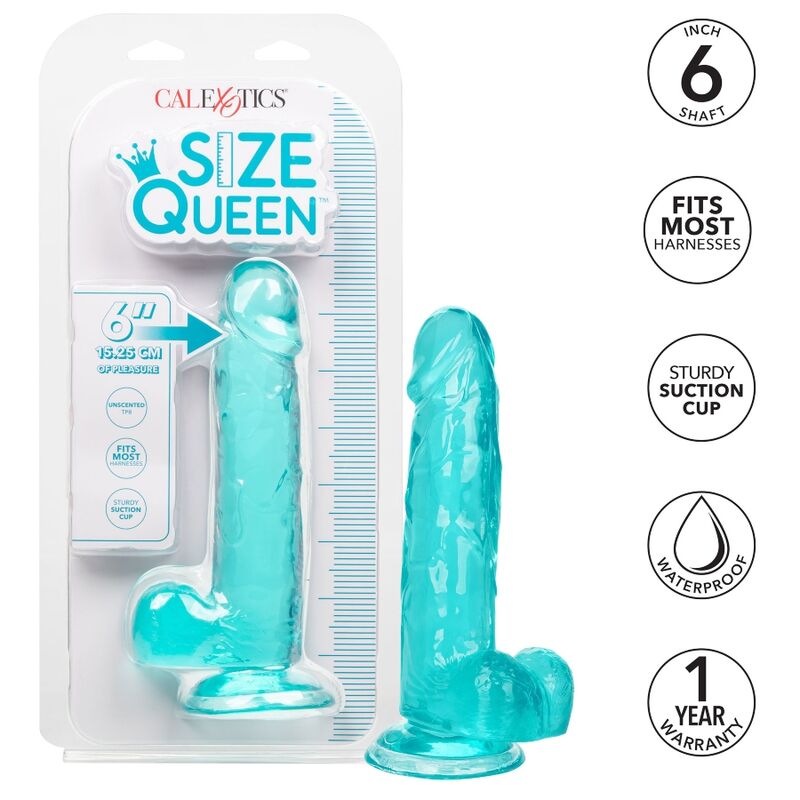 CALEXOTICS - DILDO REGINA TAGLIA BLU 15.3 CM