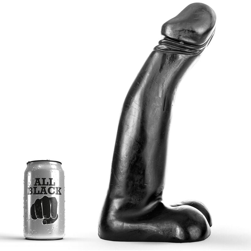 ALL BLACK - DILDO FISTING NERO REALISTICO 29 CM