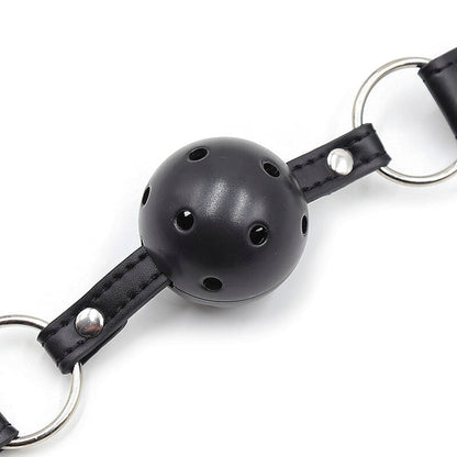 OHMAMA FETISH - BALL GAG CON VENTOLE E MORSETTI PER CAPEZZOLI