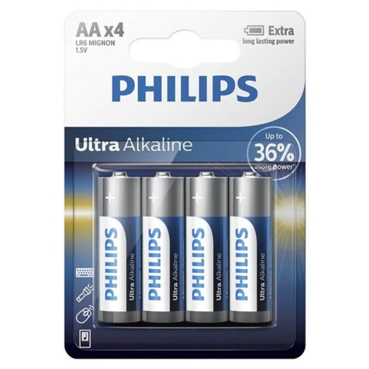 PHILIPS - ACESSORIO BATTERIA ULTRA ALCALINA AA LR6 4 UNITÀ