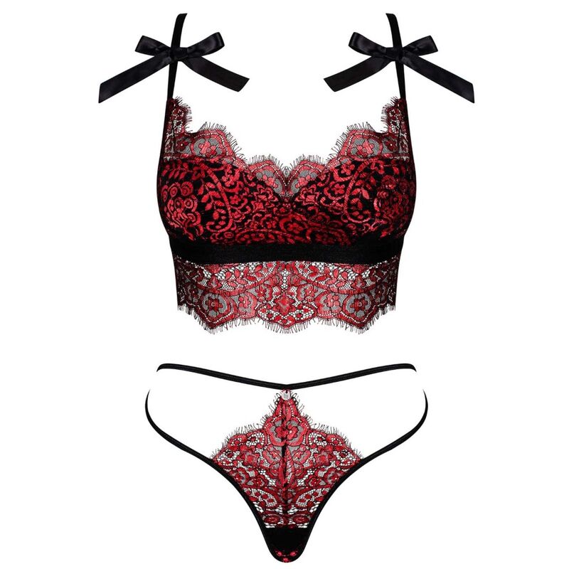 OBSESSIVE - REGGISENO E MUTANDINA RESSIA SET DUE PEZZI L/XL