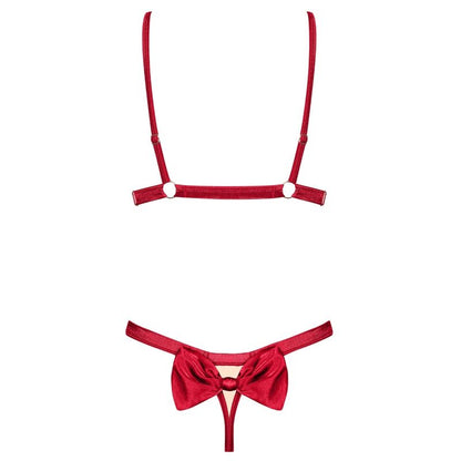 OBSESSIVE -REGGISENO E MUTANDINA  RUBINESA SET DE DUE PEZZI S/M