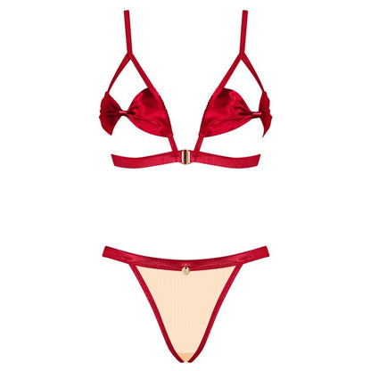 OBSESSIVE -REGGISENO E MUTANDINA  RUBINESA SET DE DUE PEZZI S/M