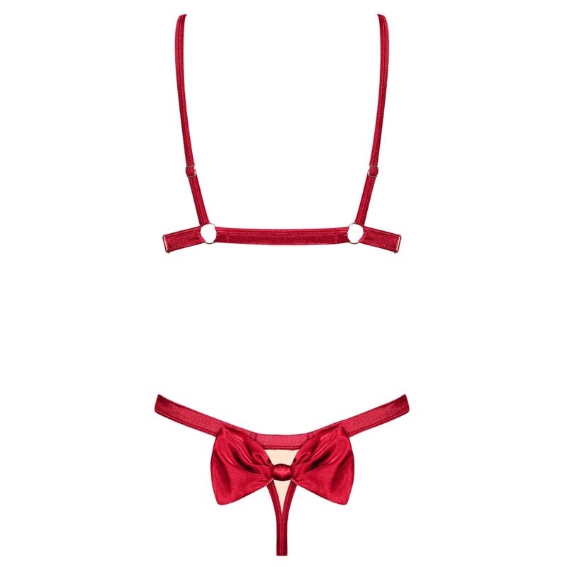 OBSESSIVE -REGGISENO E MUTANDINA  RUBINESA SET DE DUE PEZZI S/M