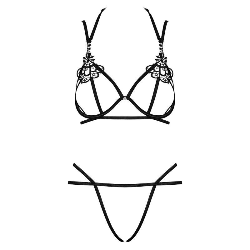 OBSESSIVE - REGGISENO E MUTANDINA SET BATWOSA DUE PEZZI S/M