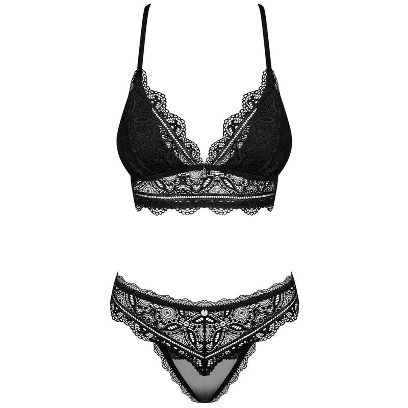 OBSESSIVE - REGGISENO E MUTANDINA RENELIA SET DUE PEZZI L/XL