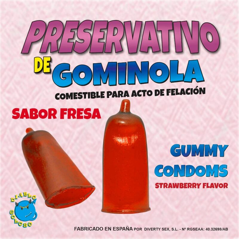 DIABLO PICANTE - PRESERVATIVO GOMMOSO ALLA FRAGOLA