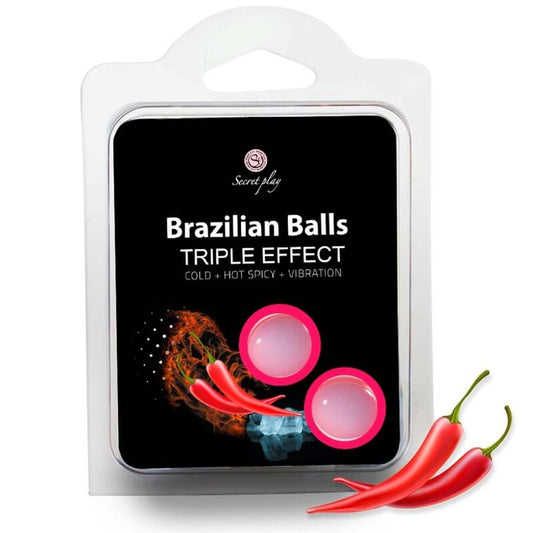 SECRETPLAY - OLIO SET 2 PALLINE BRASILIANE TRIPLO EFFETTO