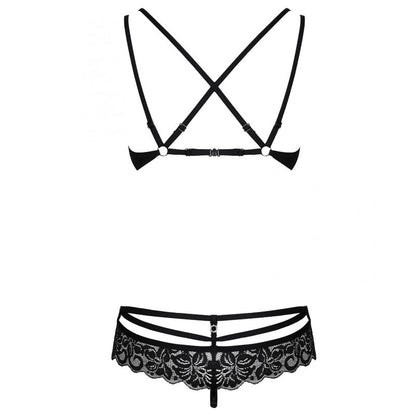 OBSESSIVE - REGGISENO E MUTANDINA 860 SET DUE PEZZI NERO S/M