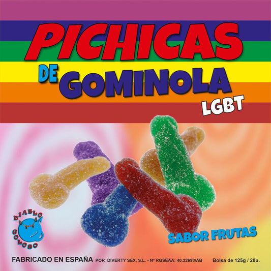 PRIDE - CARAMELLE FRUTTI DEL PENE GOMMOSI CON ZUCCHERO LGBT