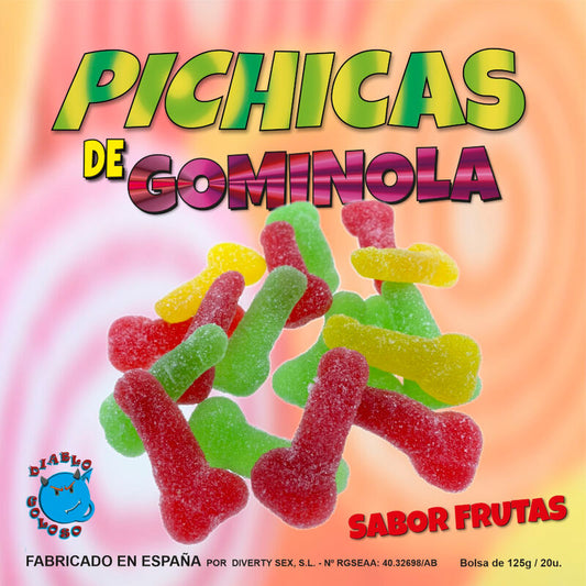 DIABLO GOLOSO - CARAMELLE PICHITAS GUMMINOL ALLA FRUTTA CON ZUCCHERO