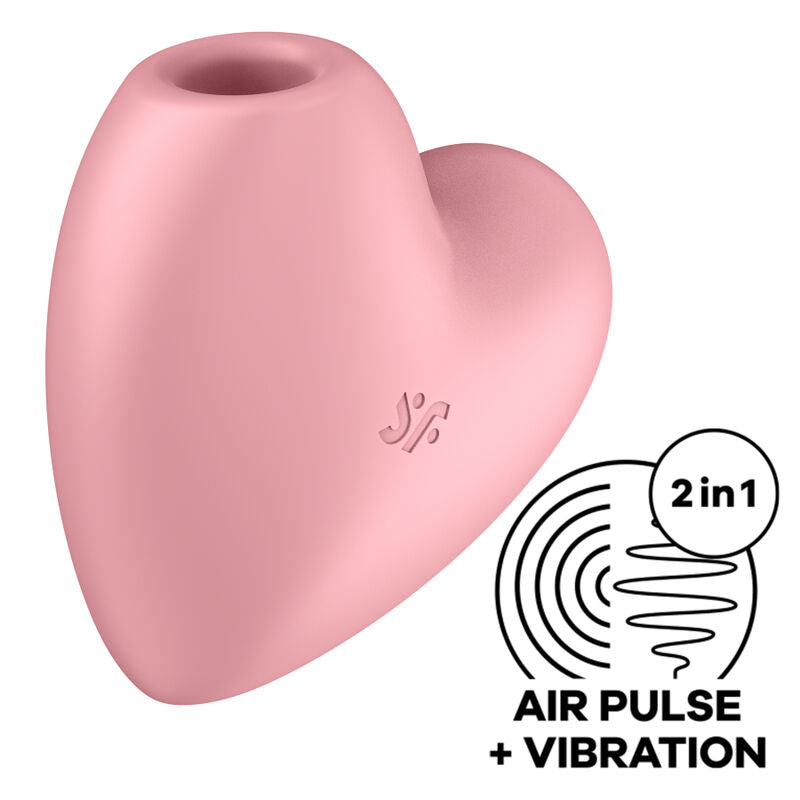 SATISFYER - CUTIE HEART STIMOLATORE E VIBRATORE A IMPULSI D'ARIA BLU