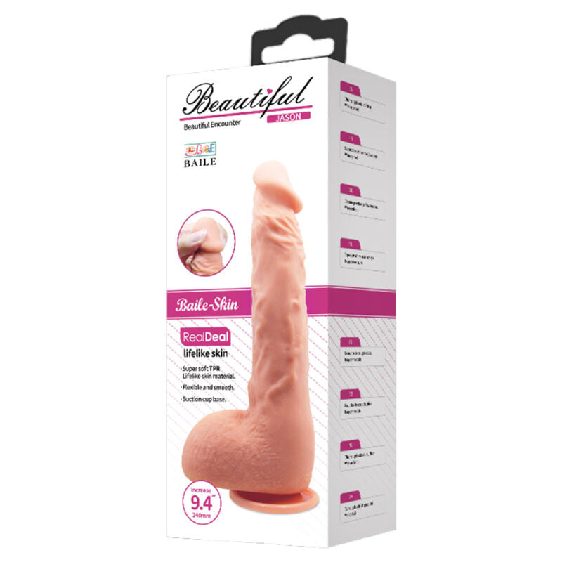 BAILE - DILDO REALISTICO JASON NATURALE 24 CM