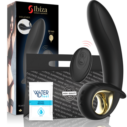 IBIZA - TELECOMANDO POTENTE VIBRATORE PLUG ANALE/VAGINALE GONFIABILE