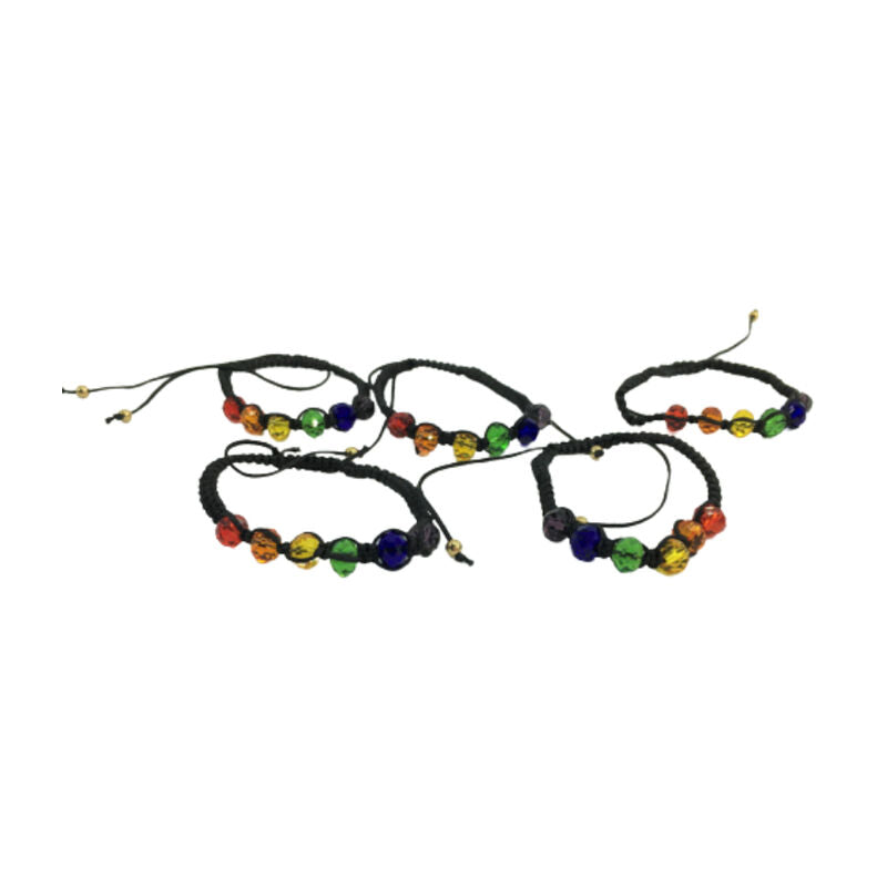 PRIDE - BRACCIALE CON SFERA IN VETRO CON BANDIERA LGBT