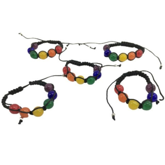 PRIDE - BRACCIALE A SFERA GRANDE CON BANDIERA LGBT