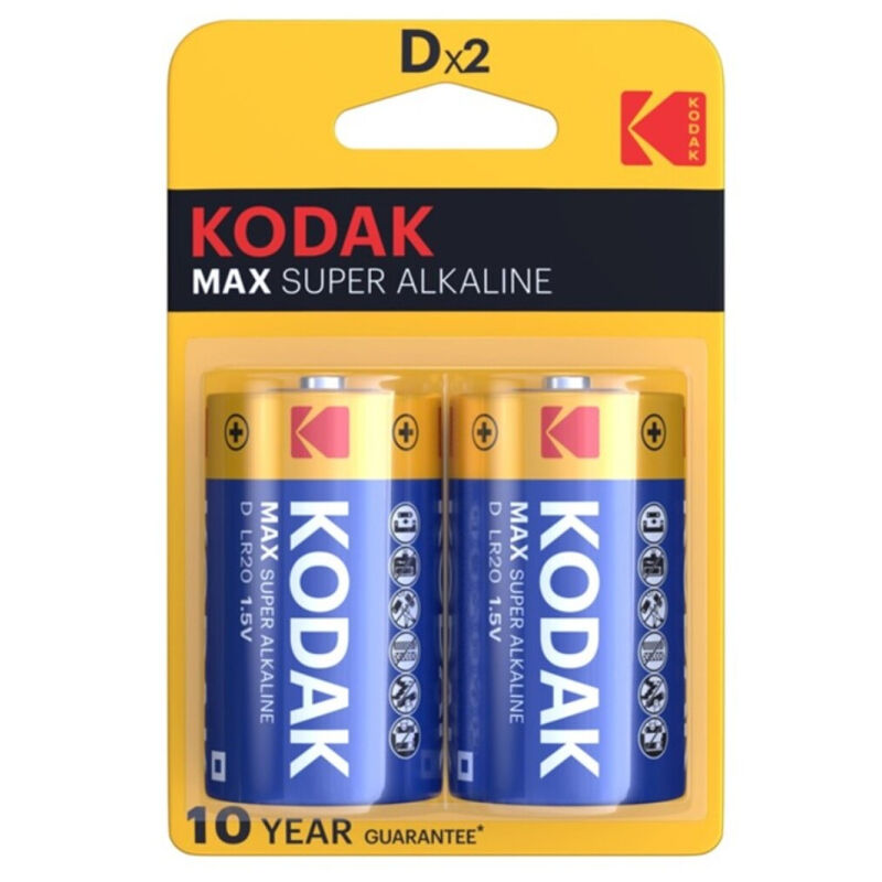 KODAK - ACESSORIO BATTERIA ALCALINE MAX D LR20 2 UNITÀ