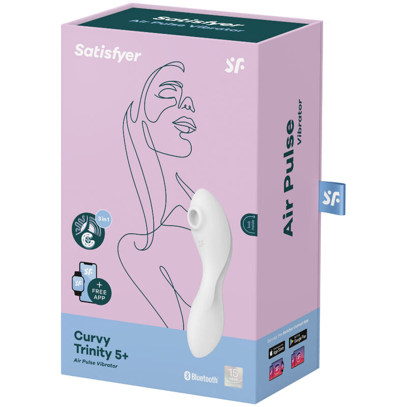 SATISFYER - STIMOLATORE A E VIBRATORE CURVY TRINITY 5 BIANCO