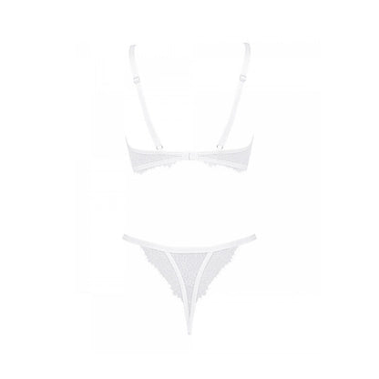 OBSESSIVE - REGGISENO E MUTANDINA BIANELLE SET DUE PEZZI L/XL