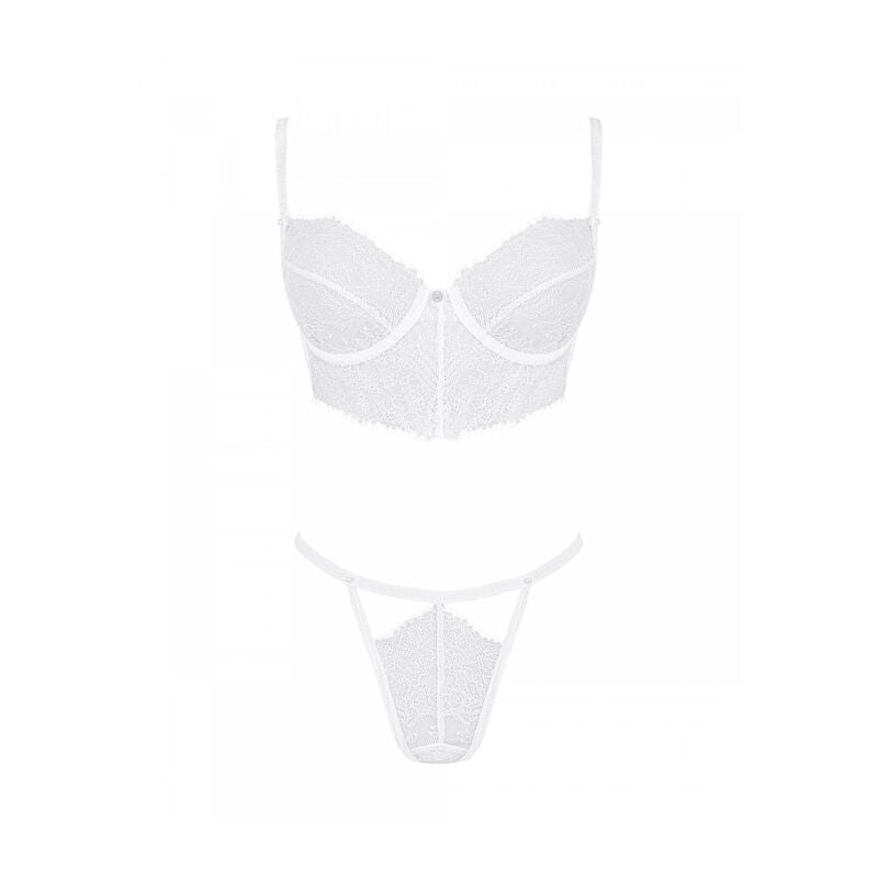 OBSESSIVE - REGGISENO E MUTANDINA BIANELLE SET DUE PEZZI L/XL