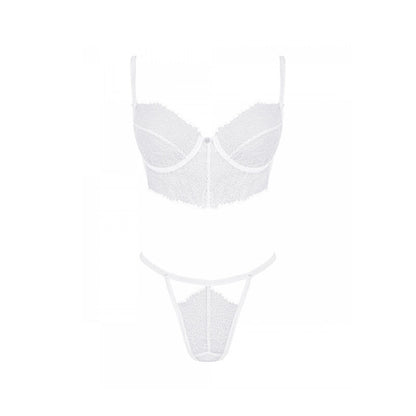 OBSESSIVE - REGGISENO E MUTANDINA BIANELLE SET DUE PEZZI L/XL