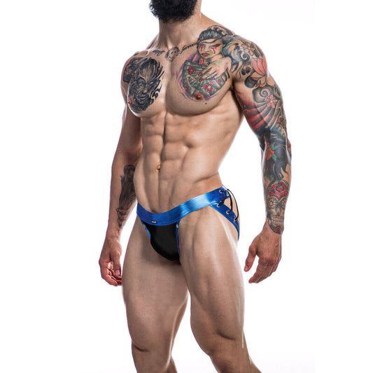 CUT4MEN - SLIP UOMO JOCKSTRAP DESIRE CUERO AZUL L