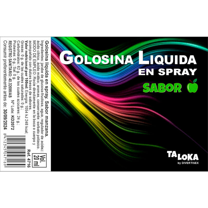 TALOKA - SPRAY LIQUIDO PER CARAMELLE ALLA MELA ALIMENTARE