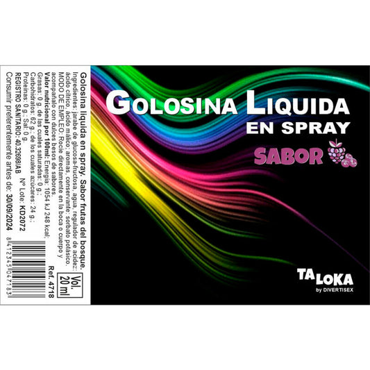 TALOKA - SPRAY LIQUIDO PER CARAMELLE AI BACCHE ALIMENTARE