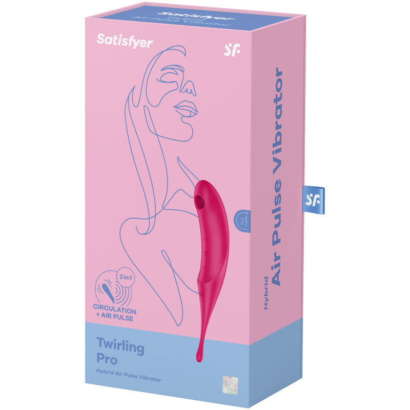 SATISFYER - STIMOLATORE E VIBRATORE TWIRLING PRO AIR PULSE ROSSO