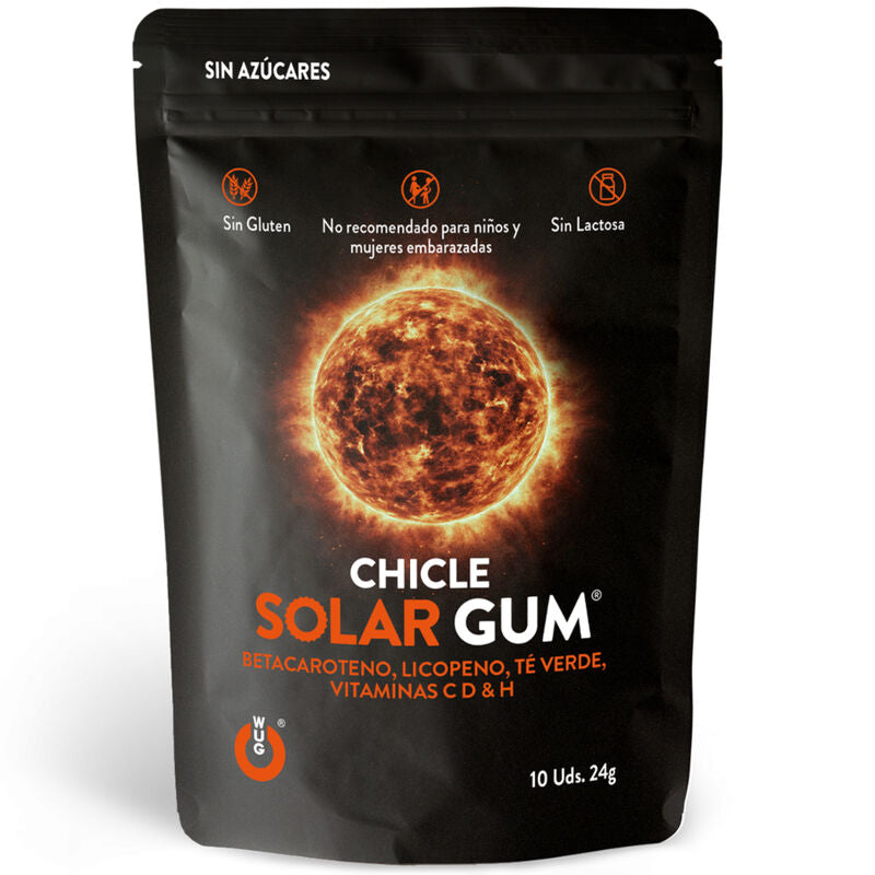 WUG GUM - CHEWING GUM SOLAR GUM SUN TANNING 10 UNITS