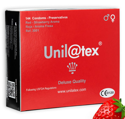 UNILATEX - PRESERVATIVI CONSERVANTI UNILATEX ROSSO / FRAGOLA 144 UNITÀ