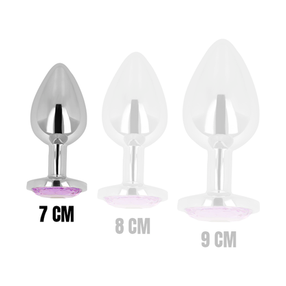 OHMAMA - PLUG ANALE CON CRISTALLO VIOLA 7 CM