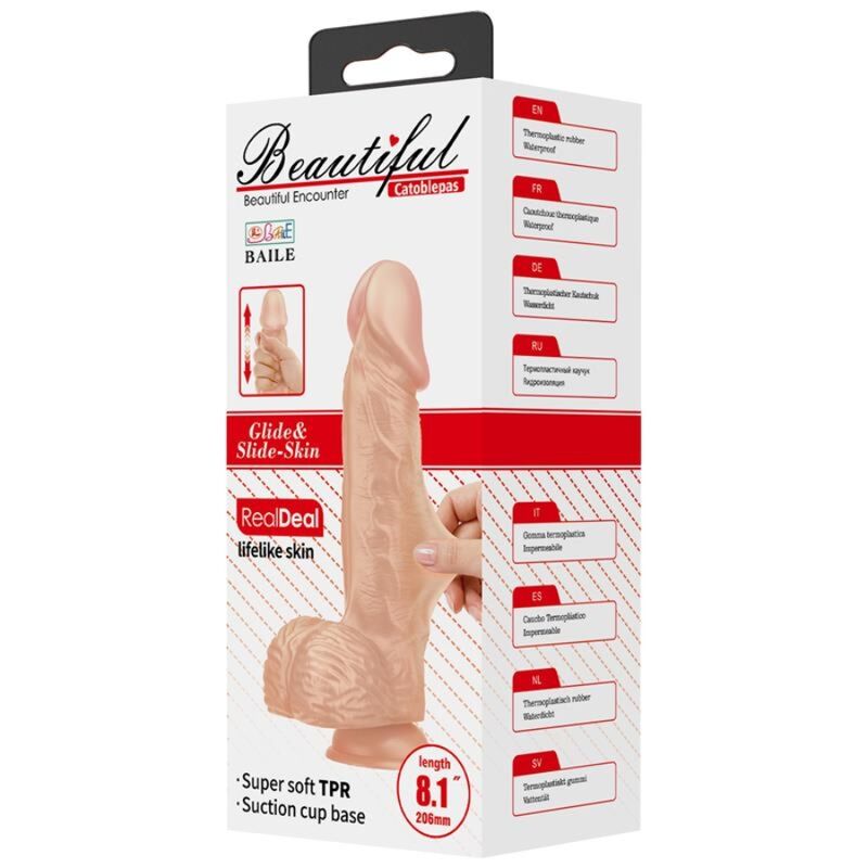 BAILE - BELLISSIMO INCONTRO CATOBLEPAS DILDO REALISTICO FLESSIBILE 20.6 CM NATURALE