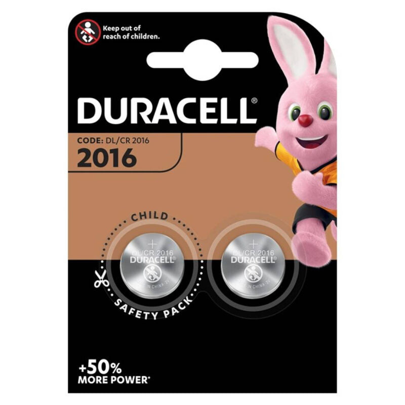 DURACELL - ACESSORIO BATTERIA BOTTONE LITIO CR2016 3V 2 UNIT