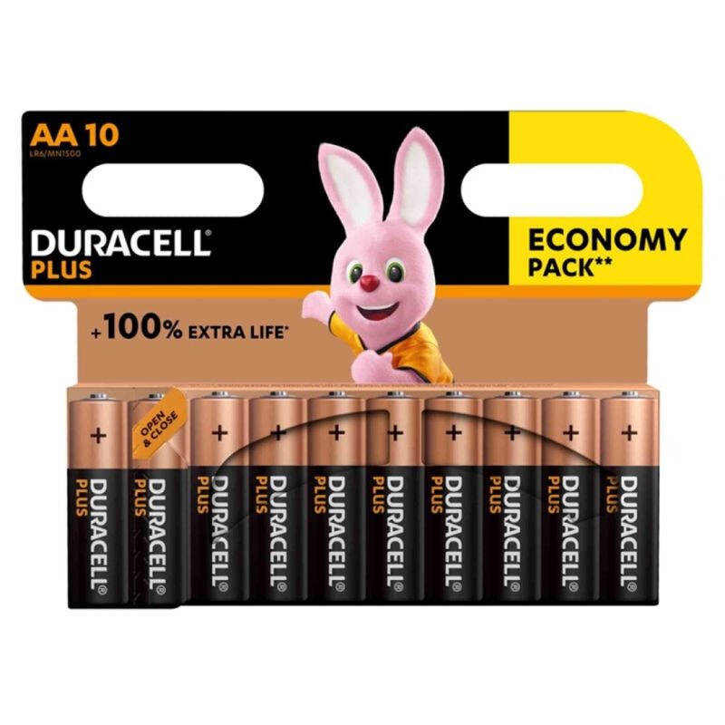 DURACELL - ACESSORIO BATTERIA ALCALINA PLUS POWER 100 AA LR6 10 UNIT