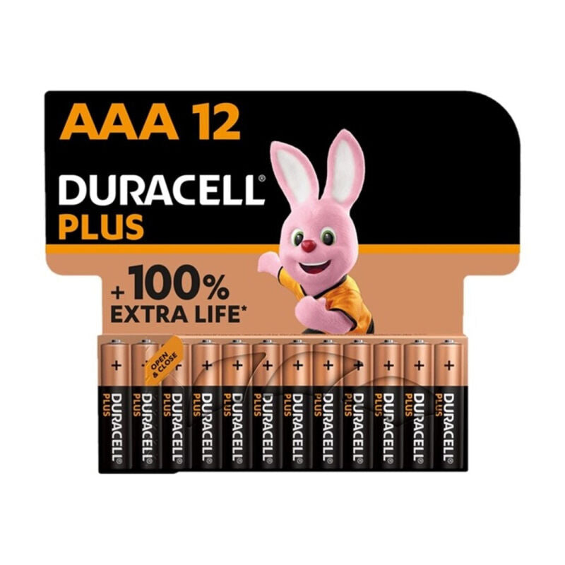 DURACELL - ACESSORIO BATTERIA ALCALINA PLUS POWER 100 AAA LR03 12 UNIT