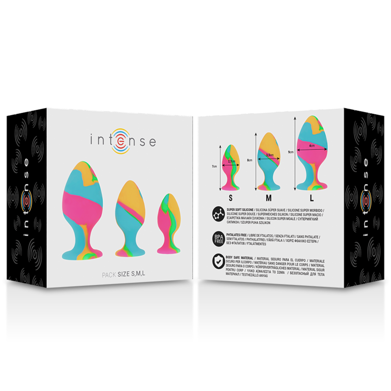 INTENSE - SET DI TAPPI IN SILICONE MULTICOLORE