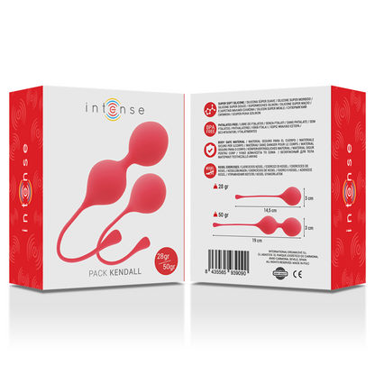 INTENSE - STIMOLATORE PACK PALLE KEGEL KENDALL ROSSO