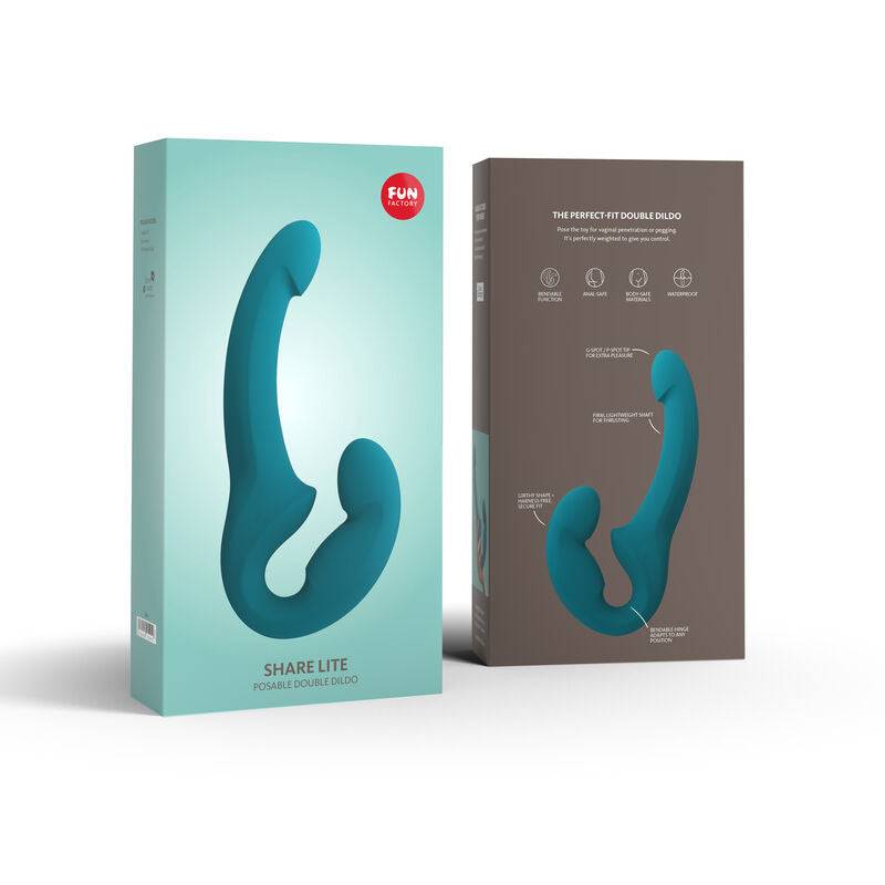 FUN FACTORY - SHARE LITE DOPPIO DILDO DEEP SEA BLU