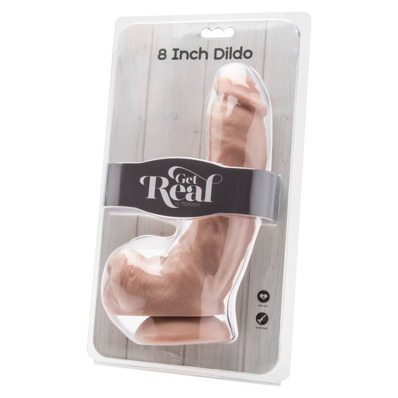 GET REAL - DILDO 20,5 CM CON PALLE DI PELLE