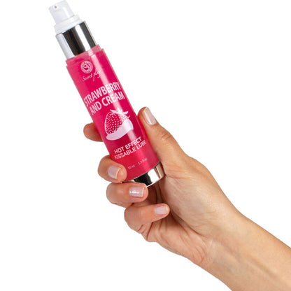 SECRETPLAY - LUBRIFICANTE 2-1 EFFETTO CALORE FRAGOLA E CREMA 50 ML