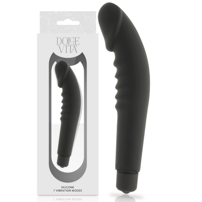 DOLCE VITA -VIBRATORE  PIACERE REALISTICO SILICONE NERO