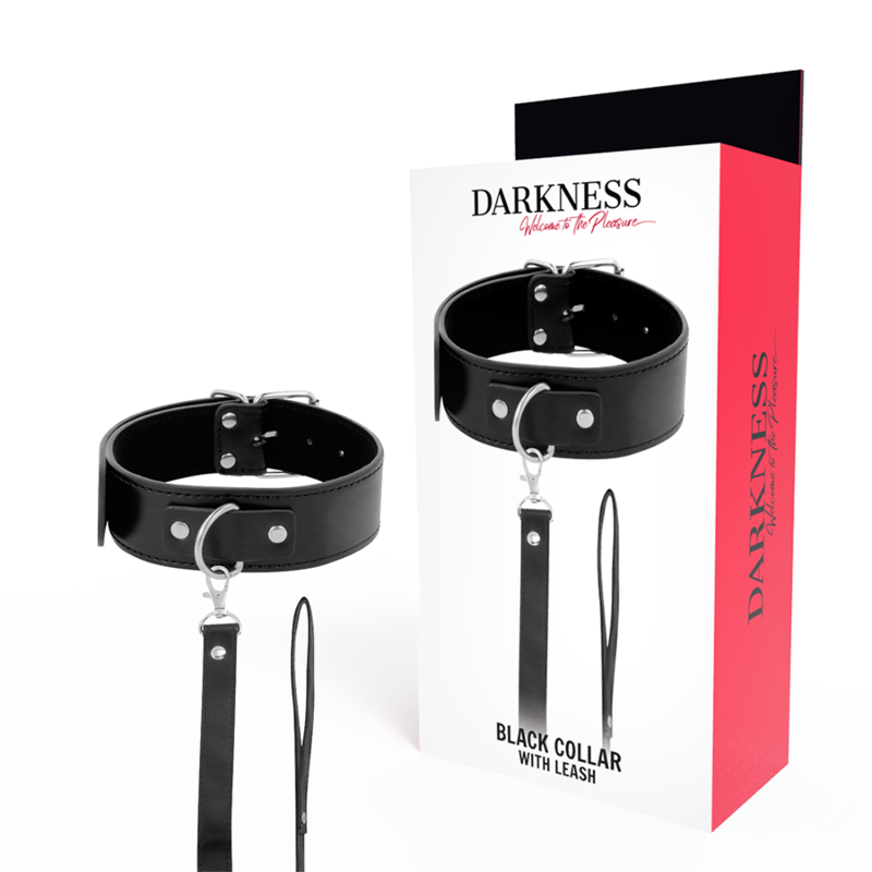 DARKNESS - COLLANA POSTURA CON CATENA IN PELLE