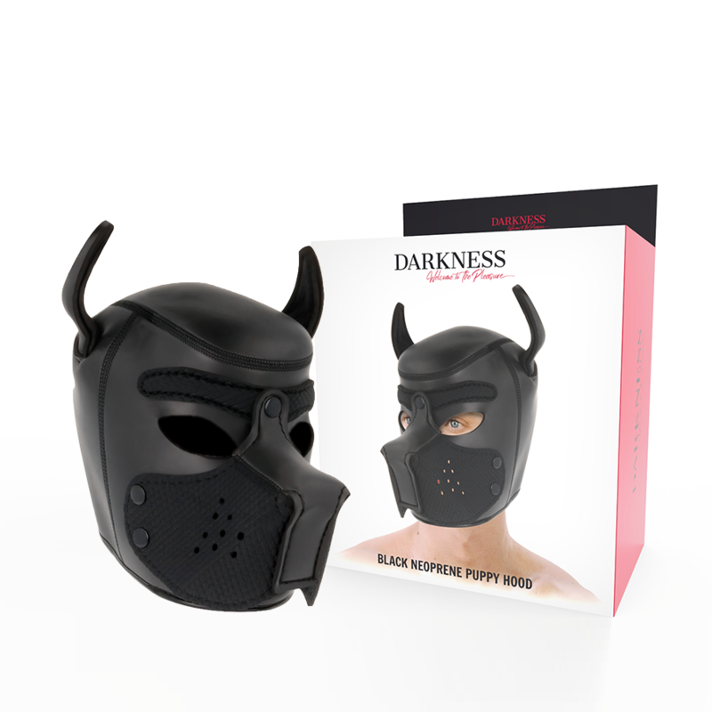 DARKNESS - MASCHERA PER CANI IN NEOPRENE CON MUSERELLA RIMOVIBILE L