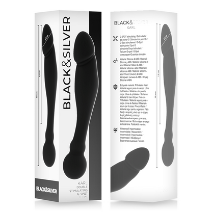 BLACK&SILVER - DILDO STIMOLANTE DEL PUNTO G KARL 18 CM